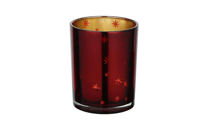 EGLO Teelichthalter Lukut 12.5 cm Gold/rouge, Glas
