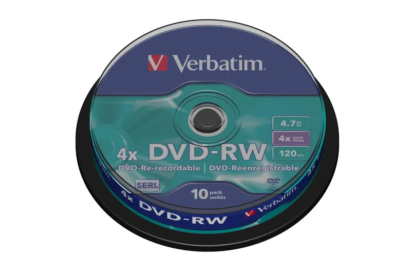 Verbatim DVD-RW 43552 4.7 GB, Spindel (10 Stück)