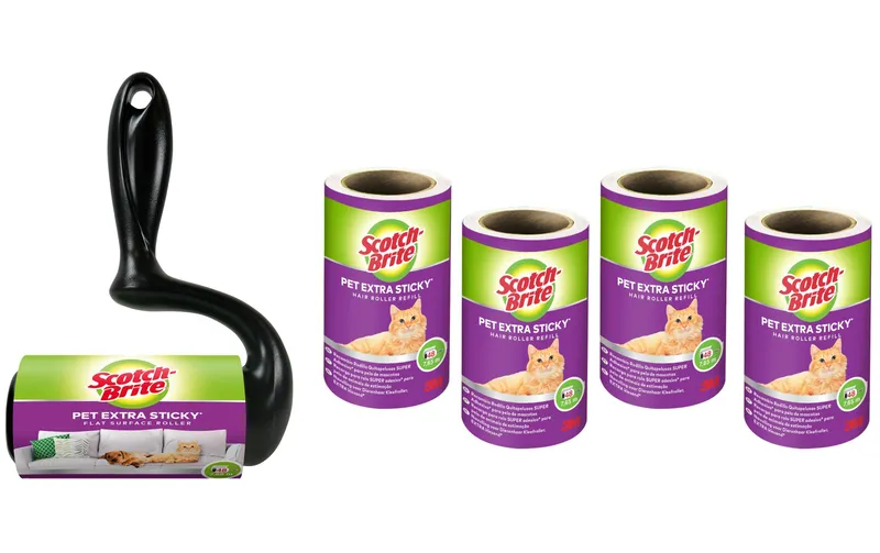 Scotch-Brite Kleiderroller Large Surface, 1 Roller with 4 Ersatzrollen