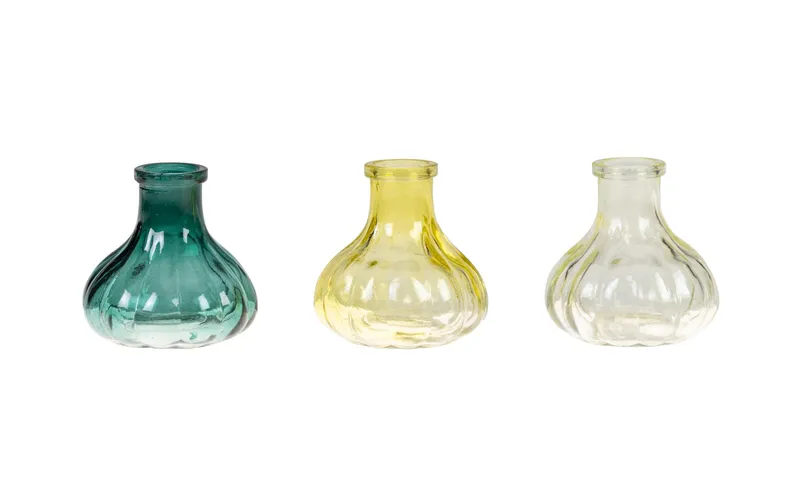 CHALET Vasen-Set Stripes 3 pieces, 7 cm, green