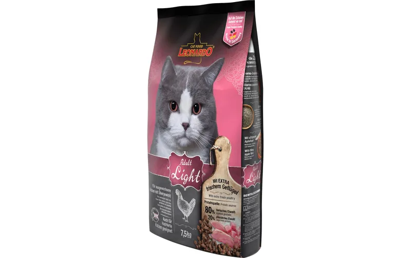 Leonardo Cat Food Trockenfutter Adult Light, 7.5 kg