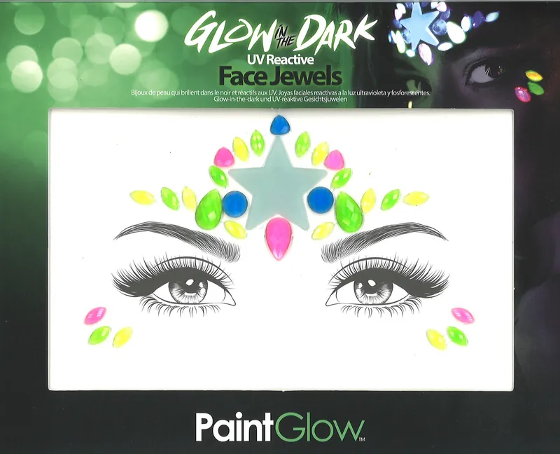 Face Jewels Glow in the Dark