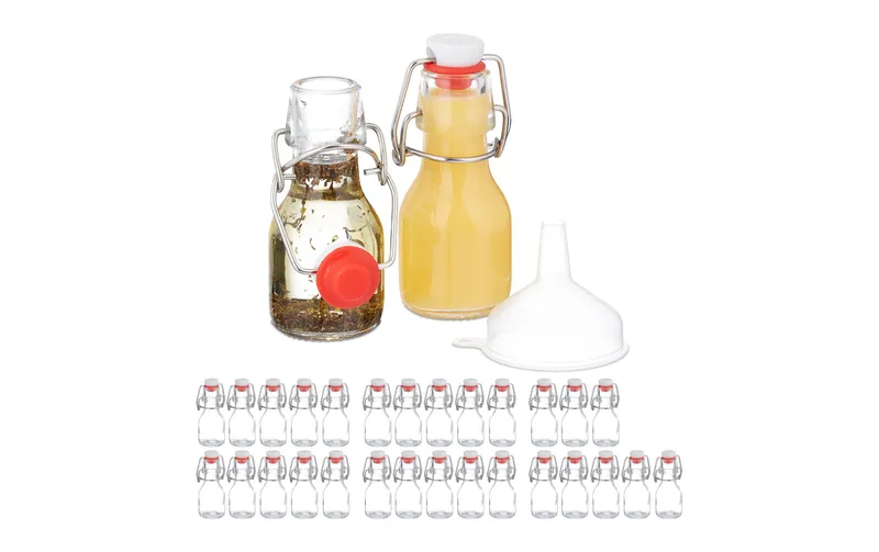 relaxdays Einmachflasche mit Bügelverschluss 30 pièces, 50 ml