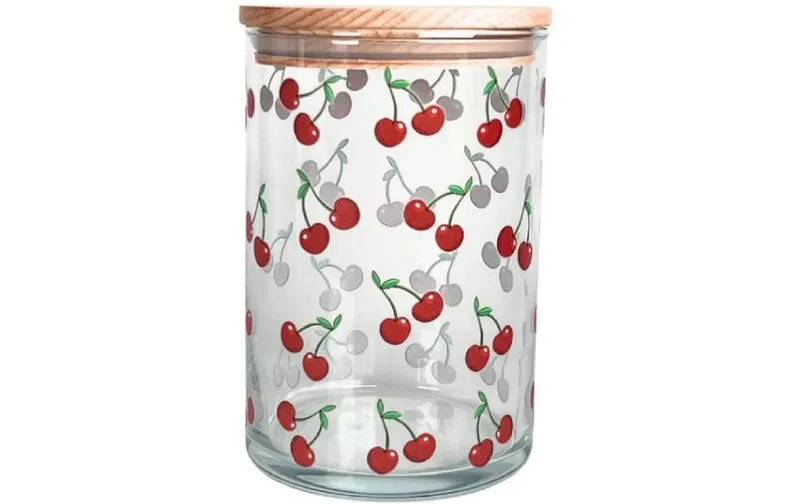 Wunderle Vorratsverre Kirschen 880 ml, avec Holzdeckel