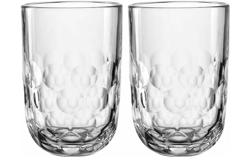 LEONARDO Cappuccino Becher Gocce 1 380 ml, 2 pièces, transparent