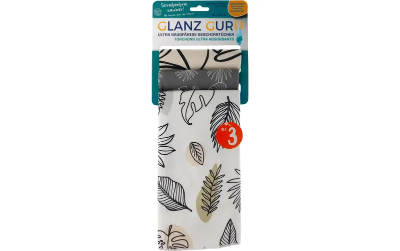 CPC Geschirrtuch-Set Glanz Guru «Natur» Mehrfarbig