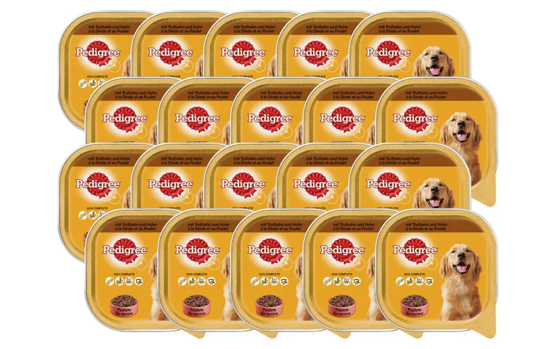 Pedigree Nassfutter Adult avec Truthahn & Huhn, 20 x 300 g