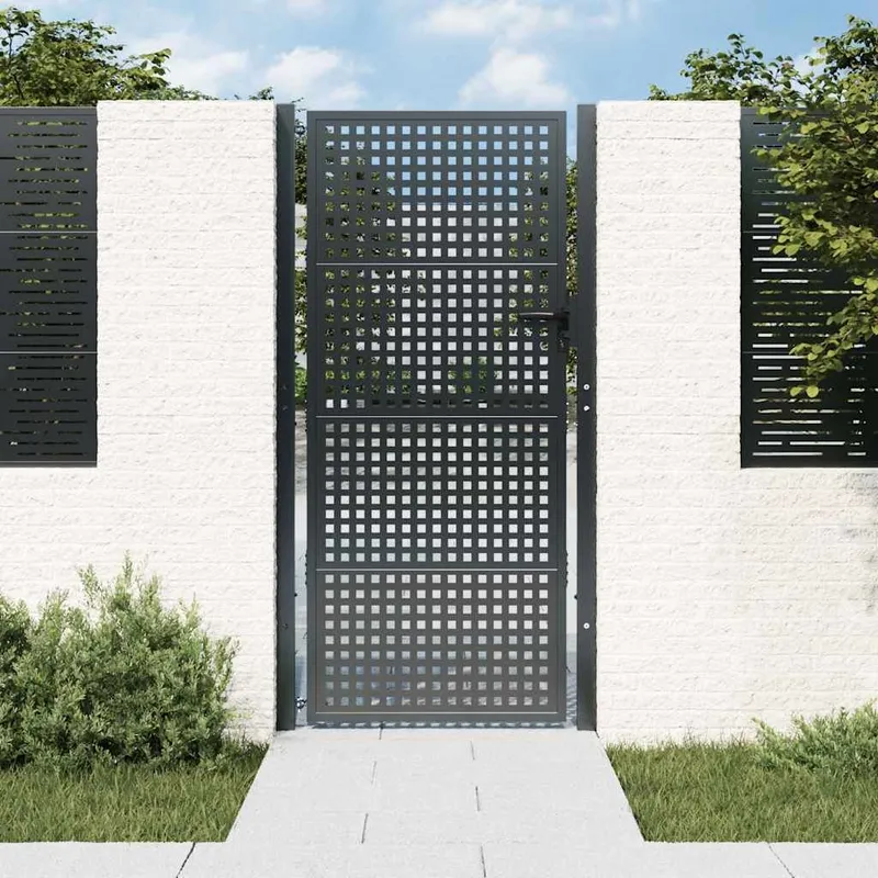 Gartentor antracite 100x175 cm Stahl