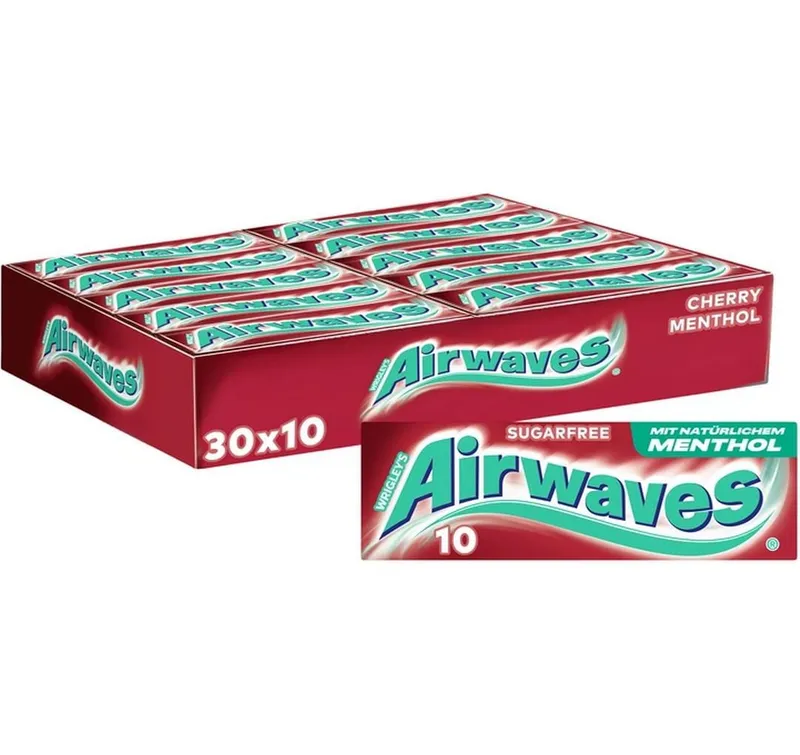 Airwaves Kaugummi Cherry Menthol 30 x 14 g