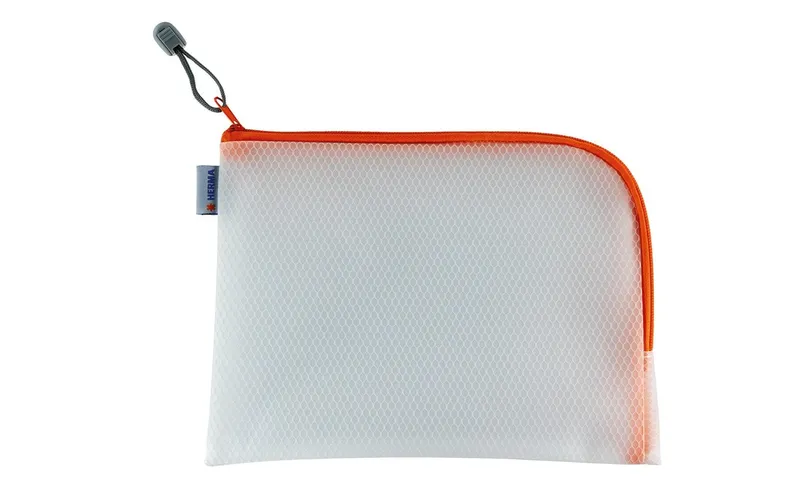 HERMA Etui Mesh Bag 26 x 20 cm, Orange/Weiss
