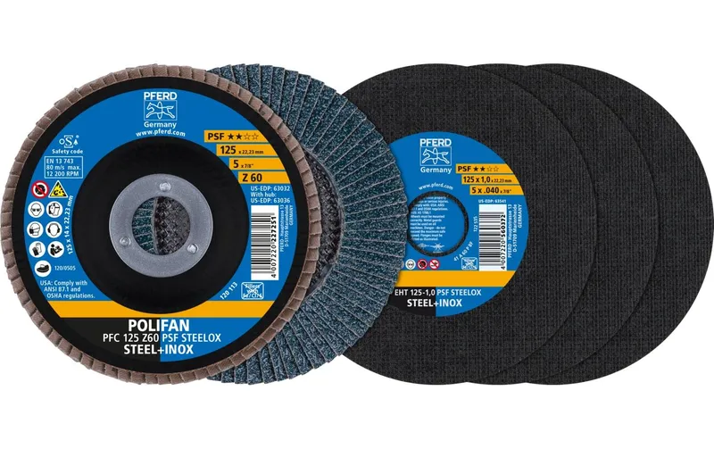 Pferd Trenn-/Fächerscheiben EHT 125, 22.23 mm, Set