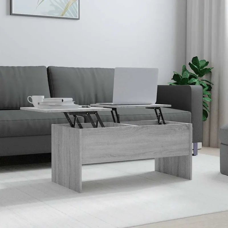 Couchtisch grigio Sonoma 102x50,5x46,5 cm derivato del legno