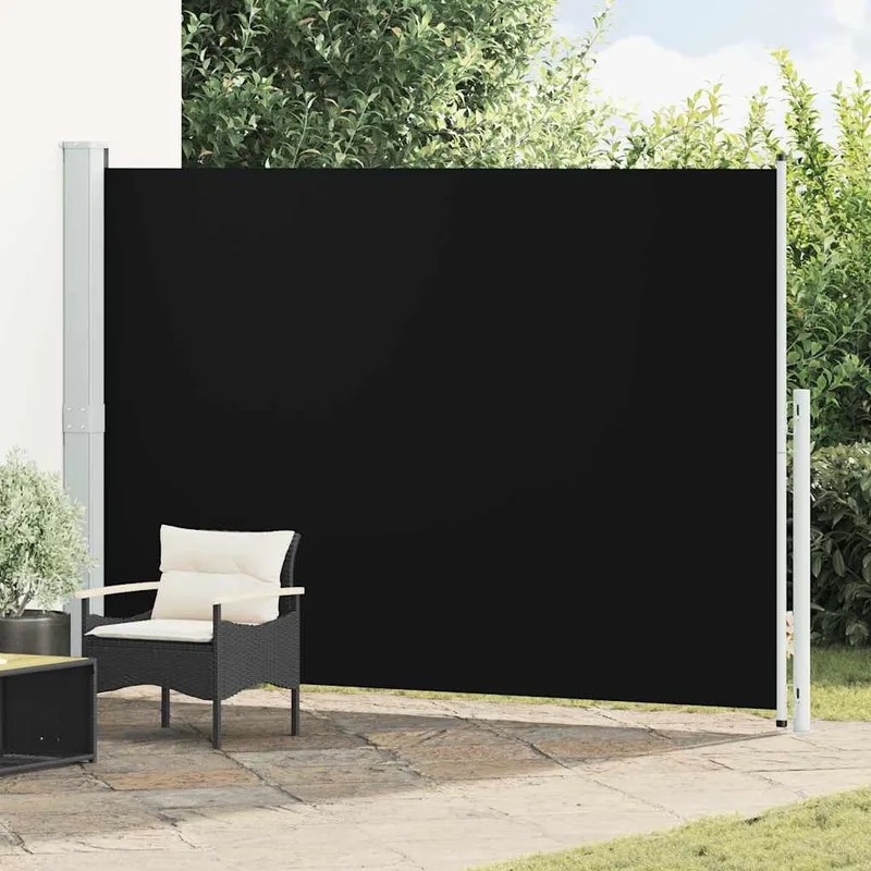 Seitenmarkise Ausziehbar 200x314 cm Schwarz