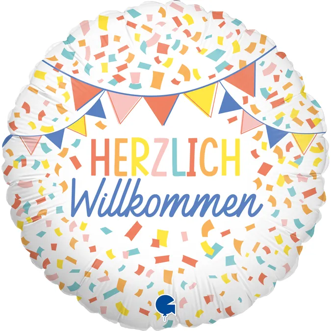 Folienballon Herzlich