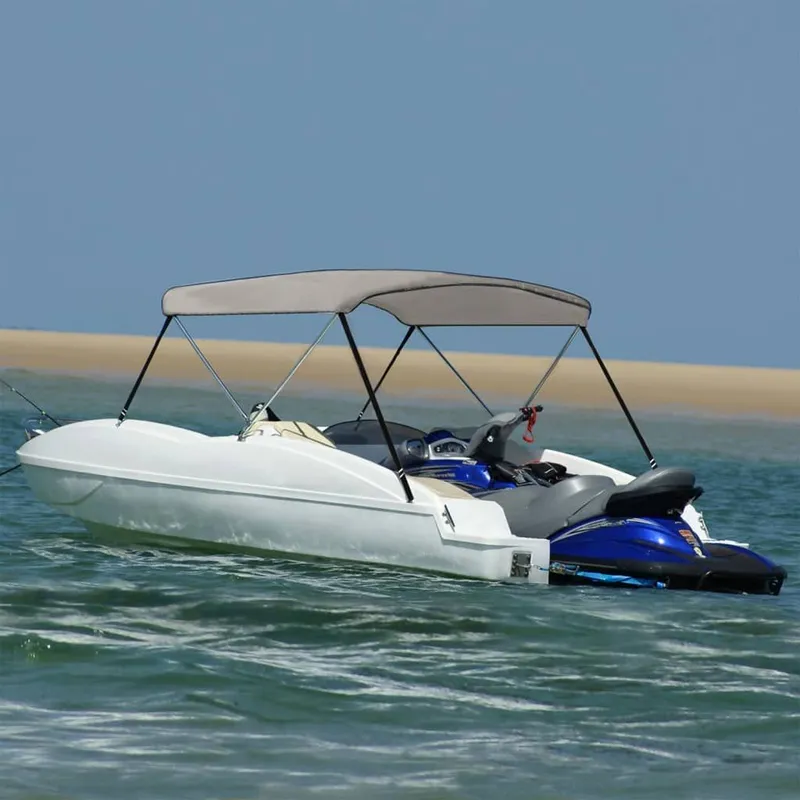 2-Bow Bimini Top Grau 180x150x110 cm