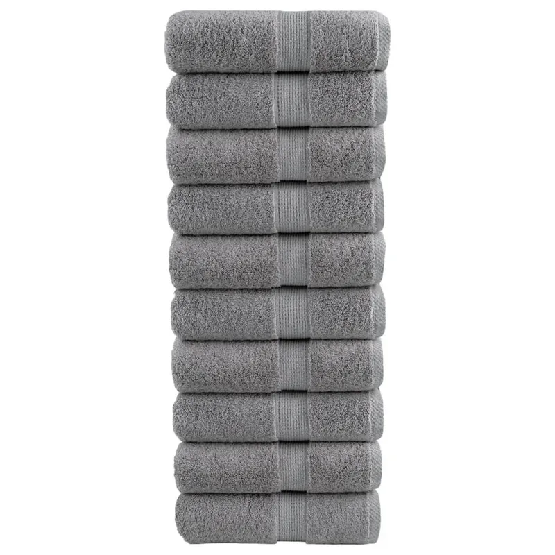Premium-Waschtücher SOLUND 10 Stk. grigio 30x30 cm 600 g/m²