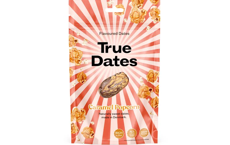 True Gum True Dates – Caramel Popcorn 100 g