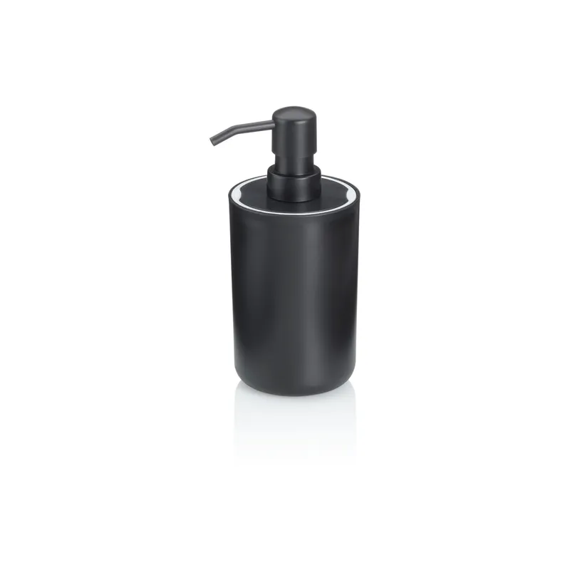 Kela Dispensatore di sapone liquido Milos 300 ml, Nero