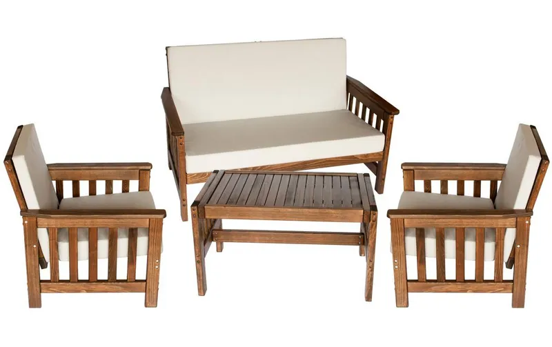 Innovesta Loungeset Lola, Dunkelbraun, 4 Sitzplätze