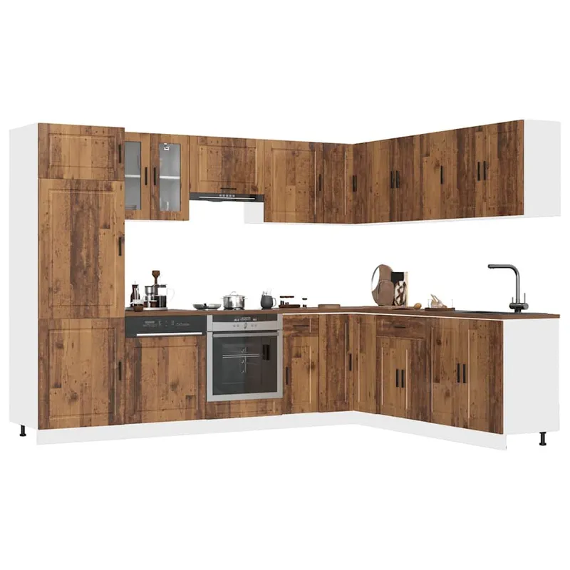 14-tlg. Küchenschrank-Set Porto Altholz-Optik engineered wood