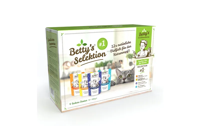 Betty's Landhausküche Nassfutter Selektion Nr.1 Multipack, 12 x 100 g