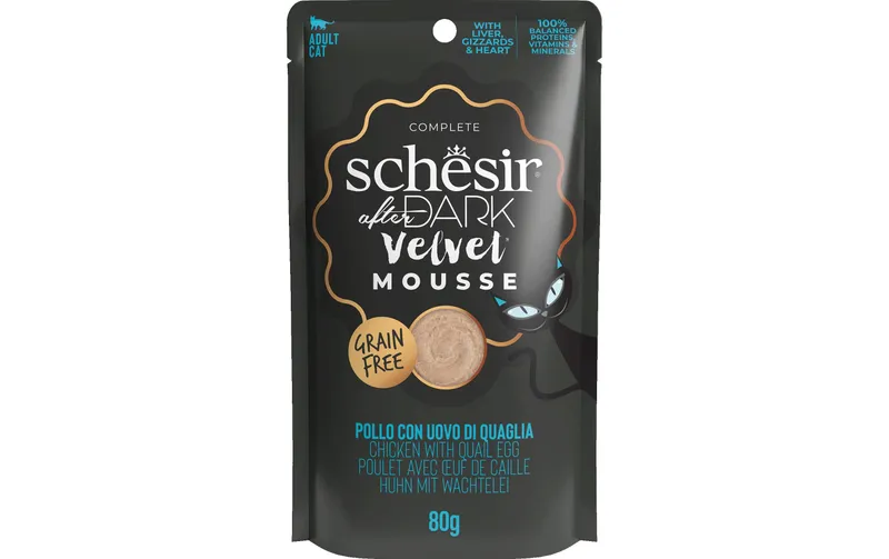 Schesir after Dark Velvet Mousse Huhn avec Wachtelei, 80 g