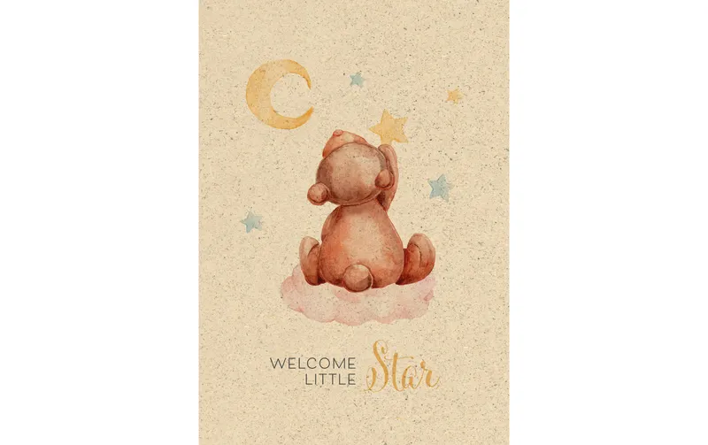 naturel Verlag Glückwunschkarte Welcome little Star 12.2 x 17.5 cm