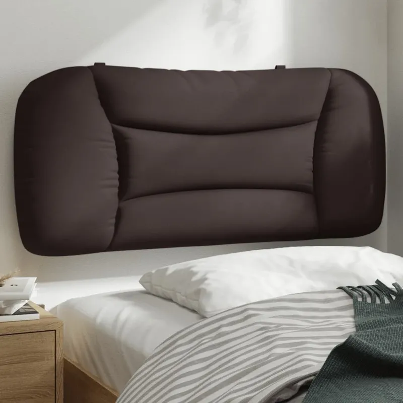 Kopfteil-Kissen "Hvar" Dunkelbraun 90 cm Stoff