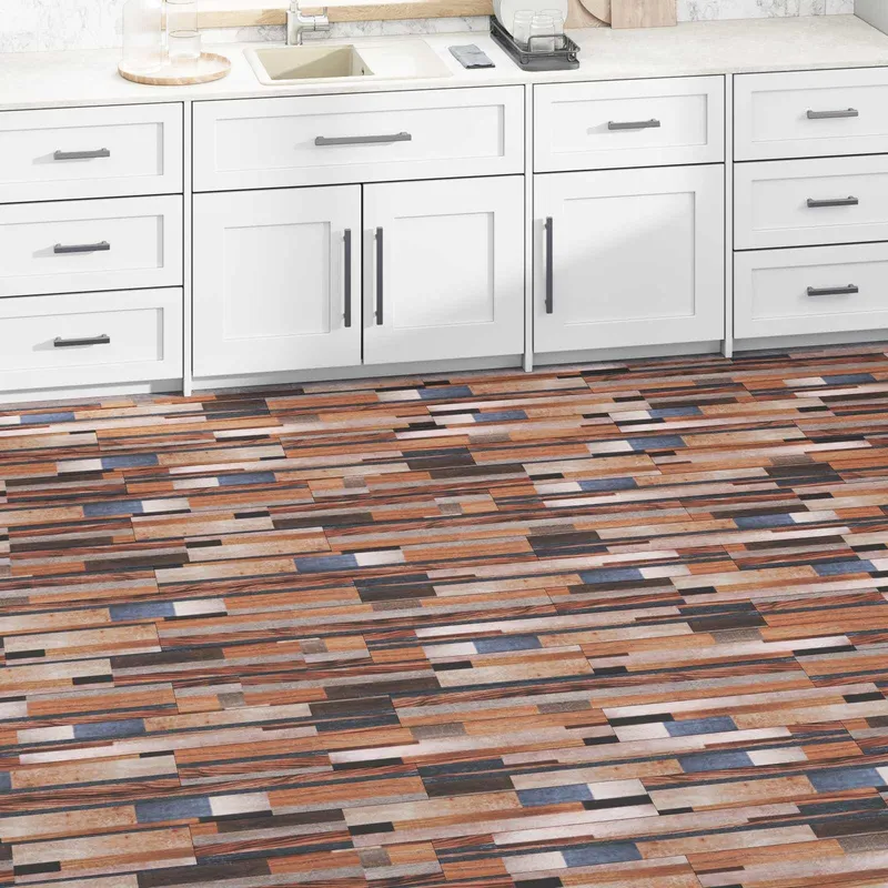 Planches de sol Multicolore 5,02 m² 36 pièces PVC