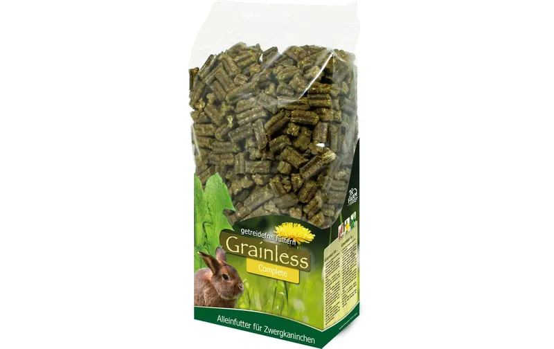 JR Farm Hauptfutter Complete Zwergkaninchen Grainless, 1350 g