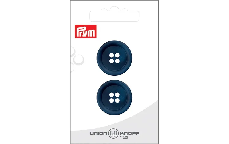 Prym Union Knopf Knöpfe Polyester 23 mm, 2 pezzi, Marineblau