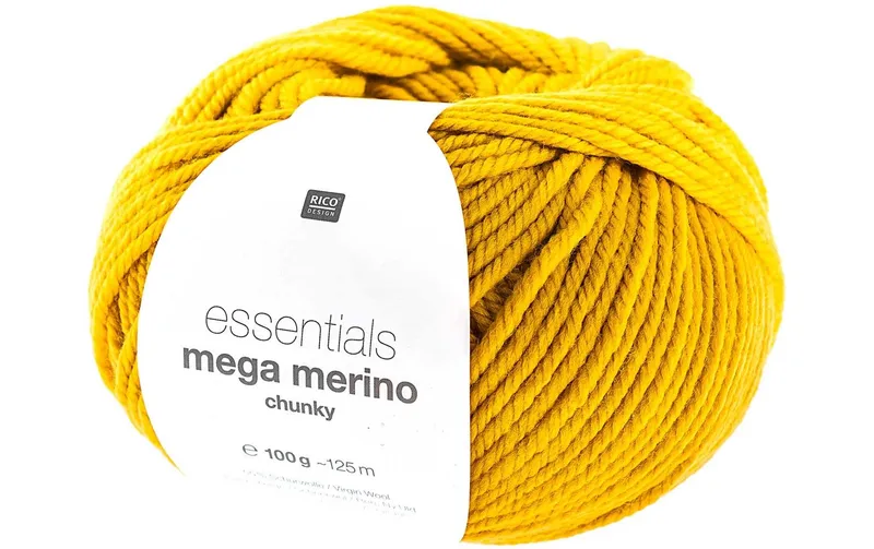 Rico Design Wolle Essentials Mega Wool chunky 100 g, Senfgelb