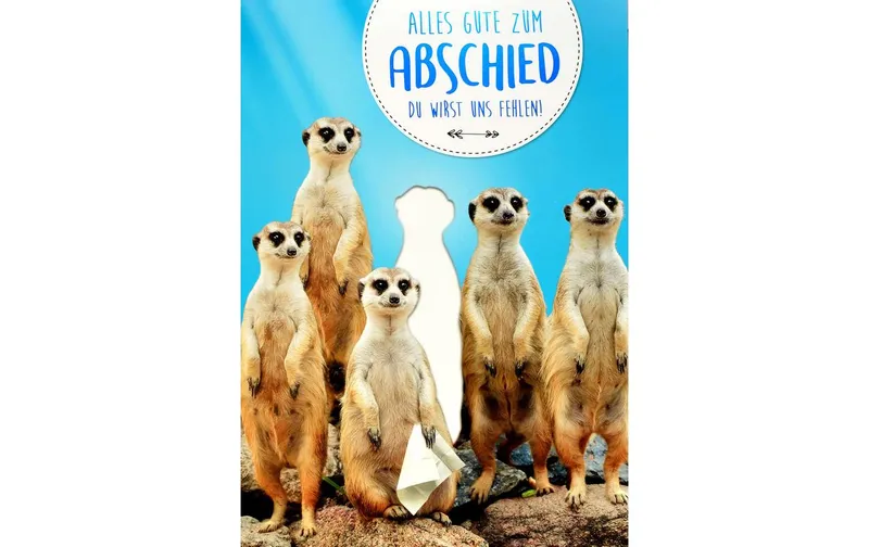 ABC Abschiedskarte Erdmännchen A4