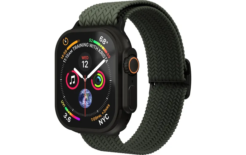 Vonmählen Armband Woven Loop Apple Watch 44/45/46/49 mm Olive Black