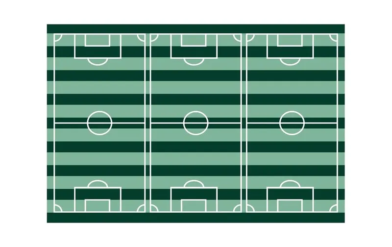 Partydeco tablecloth Fussballfeld, Mint, 180 x 120 cm