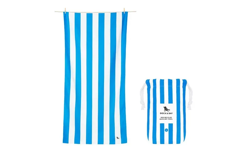 Dock & Bay Strandtuch Cabana L, Blau/Weiss