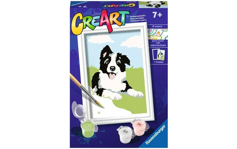 Ravensburger Malen nach Zahlen Border Collie mit Acrylfarben