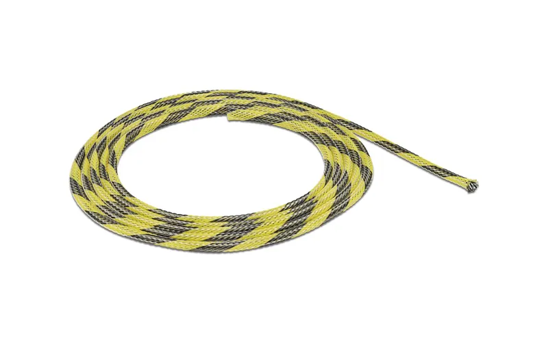 Delock Kabelschlauch dehnbar, 2 m x 6 mm Gelb Schwarz