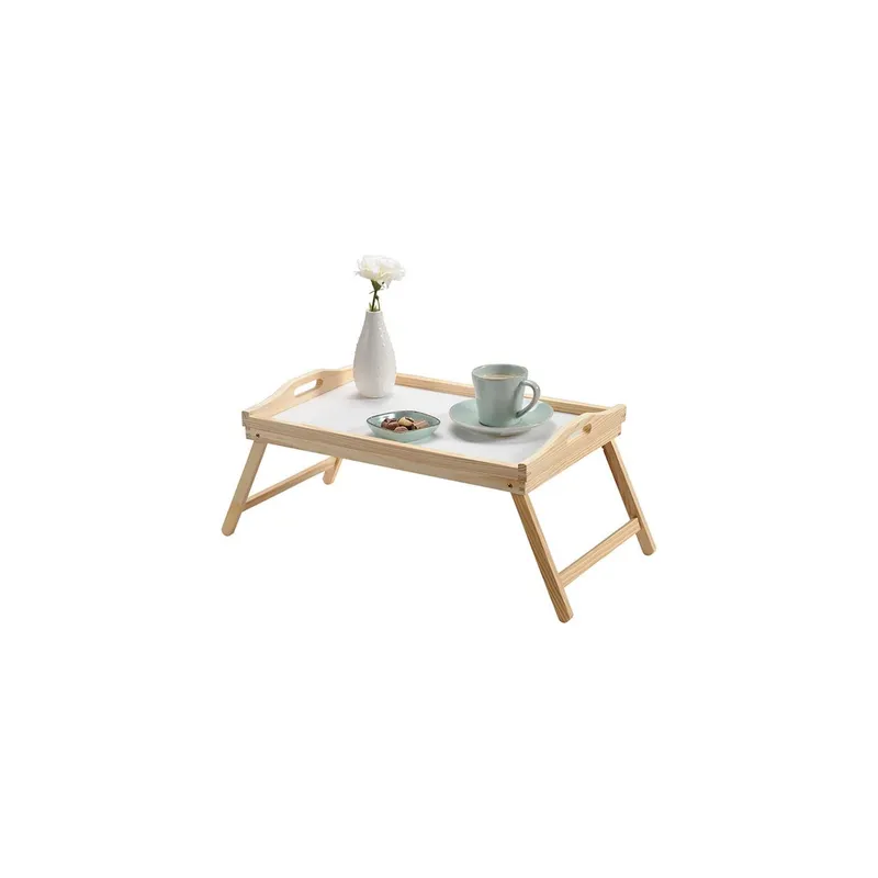 Kesper Serviertablett Bett Kiefernholz MDF bianco