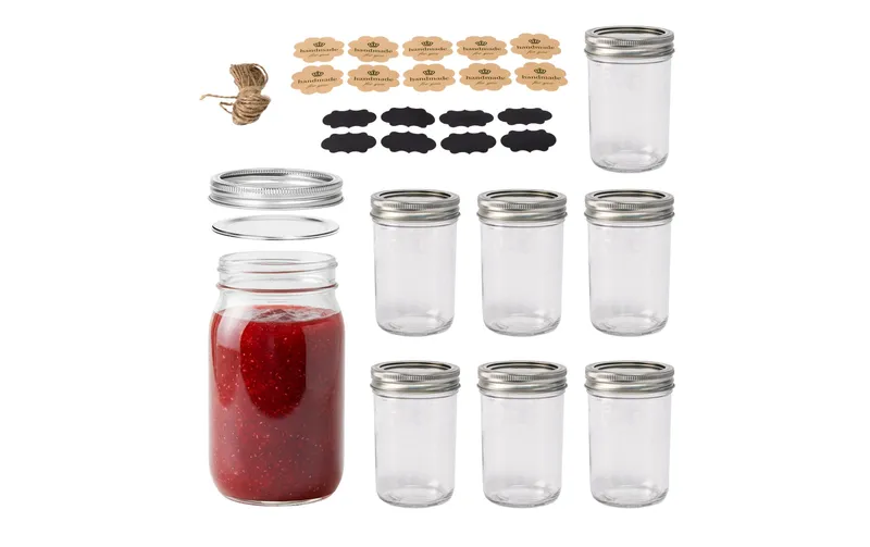 relaxdays Einmachglas 250 ml, 8 pieces