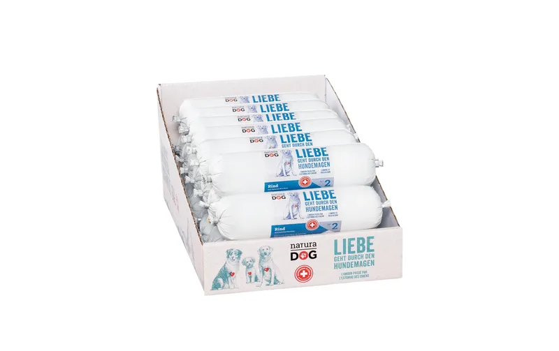 naturaDog Nassfutter Rind con Gemüse Brocken Multipack, 20 x 400 g