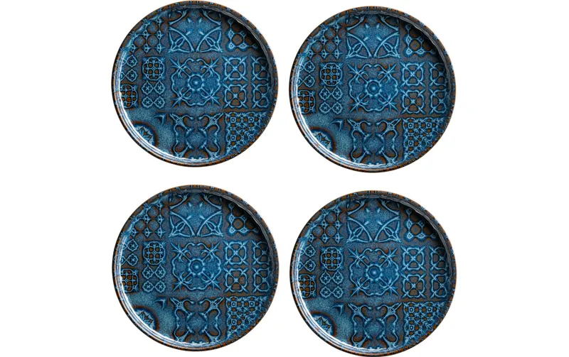 Mäser Frühstücks- & Dessertteller Tiles UNO 22 cm, 4 pièces, bleu