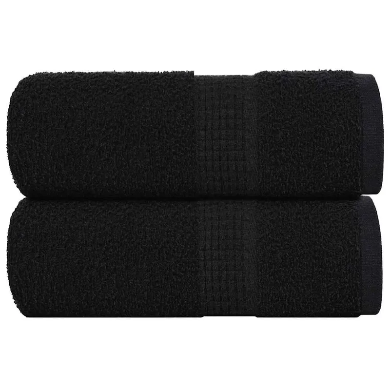 Serviettes de toilette FROGN 2 pièces Noir 30x30 cm 360 g/m²