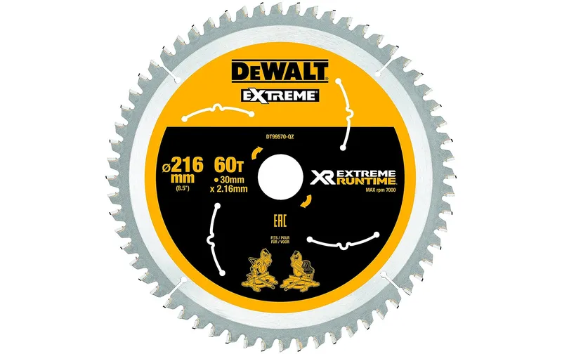 DEWALT Kreissägeblatt 216 x 30 mm, 60 WZ/FZ