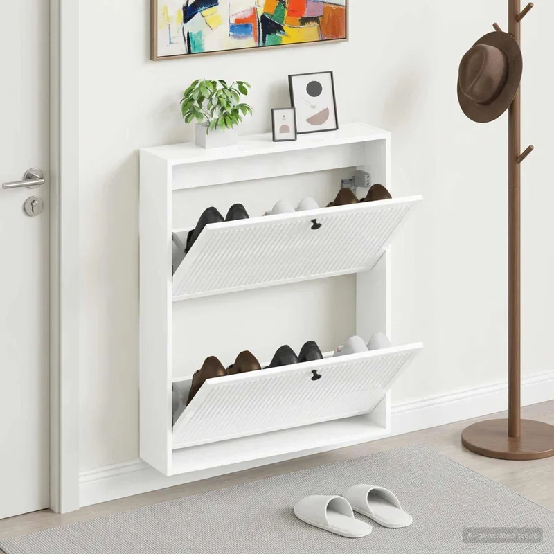 Wandmontierter Schuhschrank EDE 71 x 17 x 86 cm Holzwerkstoff