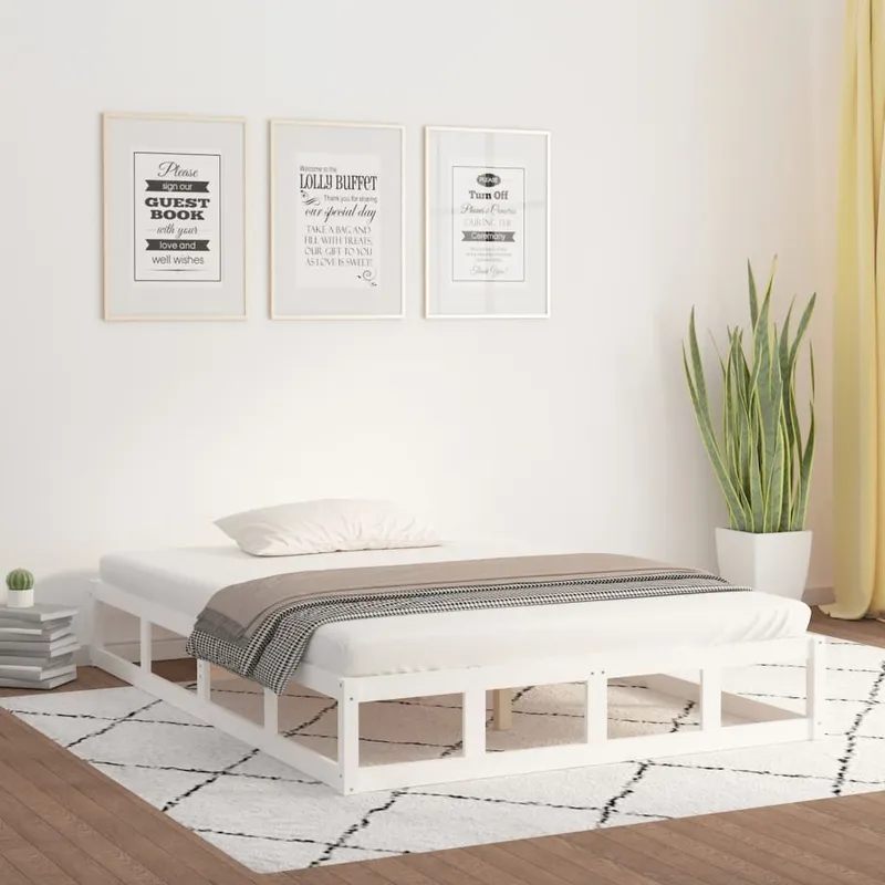 Massivholzbett bianco 200x200 cm