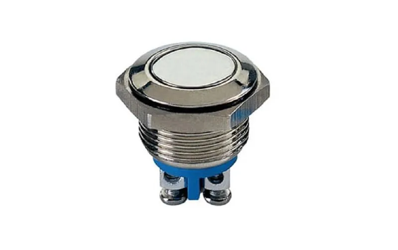 Velleman Drucktaster Edelstahl 19 mm, flach 48 V DC / 2 A