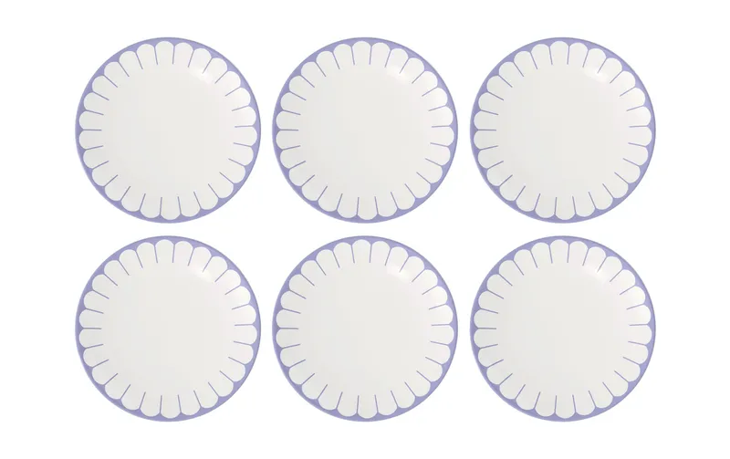 Villeroy & Boch Speiseteller Fleur 6 pieces, blue