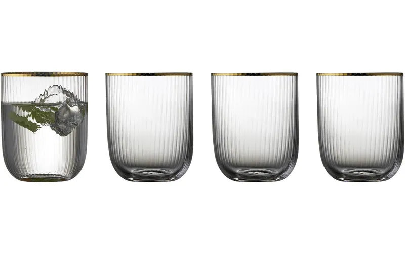Lyngby Trinkglas Palermo Gold 4 pezzi, 35 cl