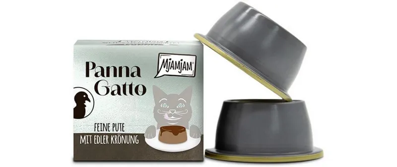 Mjamjam Panna Gatto Pute mit edler Krönung, 2 x 80 g